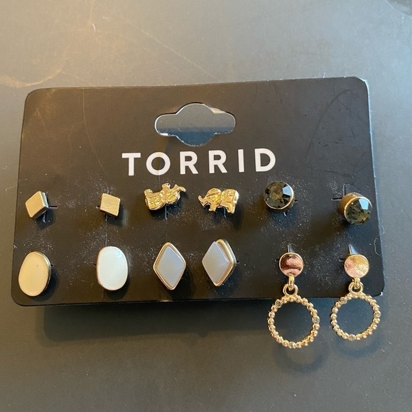 torrid Jewelry - Nwt Torrid Gold and Black Earring Set of 6